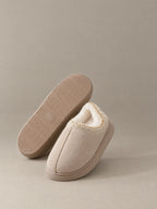 Cloud Fluff Slippers pair showing sherpa lining and sole